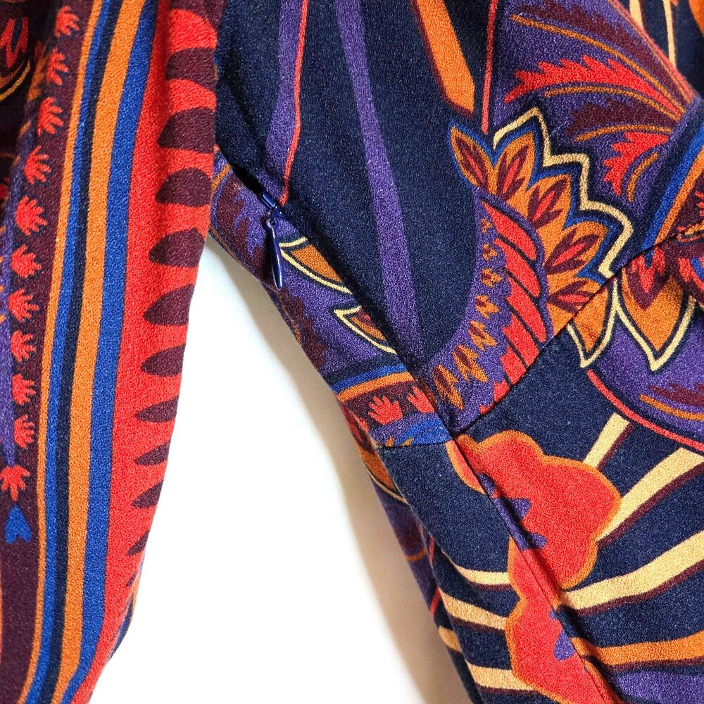 FARM RIO Maxi Dress ANTHROPOLOGIE Macaw Arabesque Short Sleeve Boho Women Medium - Picture 10 of 11